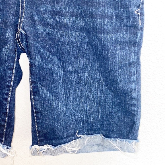 Aeropostale Dark Wash Cuffed Hem Bermuda Shorts - Picture 3 of 9